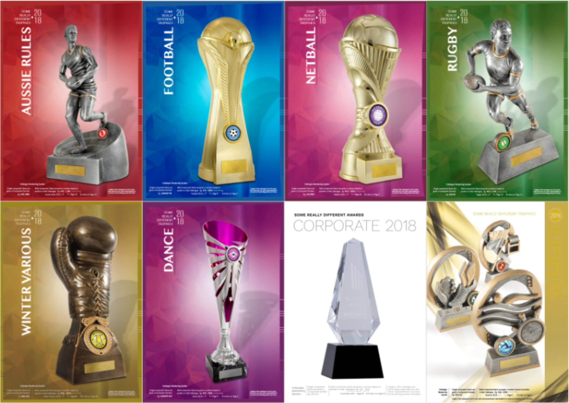 Image of trophies in the different trophies range